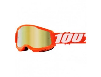 100% STRATA 2 Goggle Orange Mirror Gold Lens
